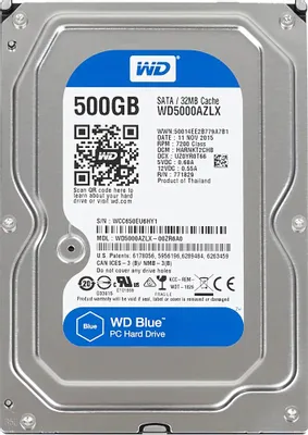 Жесткий диск WD Blue 500 GB (WD5000AZLX)